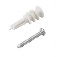 Wall Anchors w/Screws, Nylon; Pkg of 25