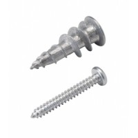 Wall Anchors w/Screws, Metal; Pkg of 25